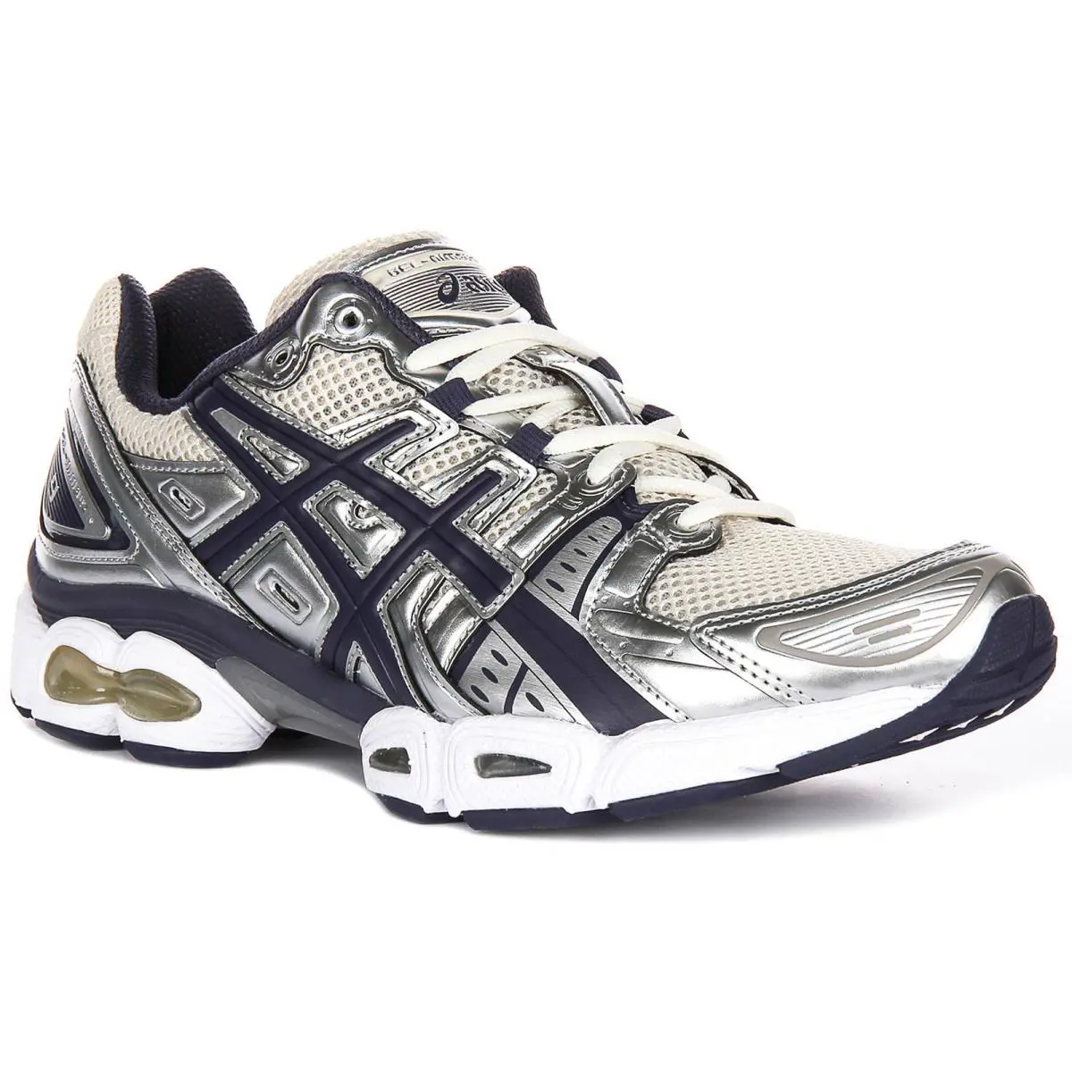 Asics Gel Nimbus Cush Suede Mesh Mens Sneakers In Silver